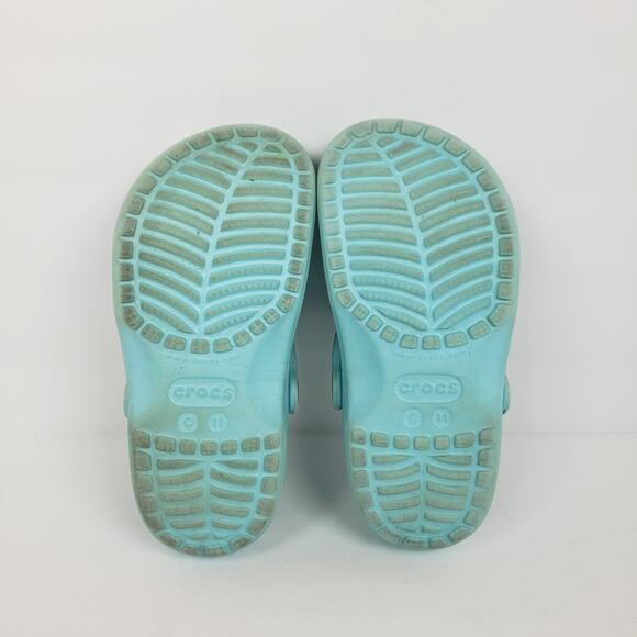 Crocs Classic Toddler Girls Size 11 c Light Blue Slip On Casual Clog Shoes - Picture 8 of 12